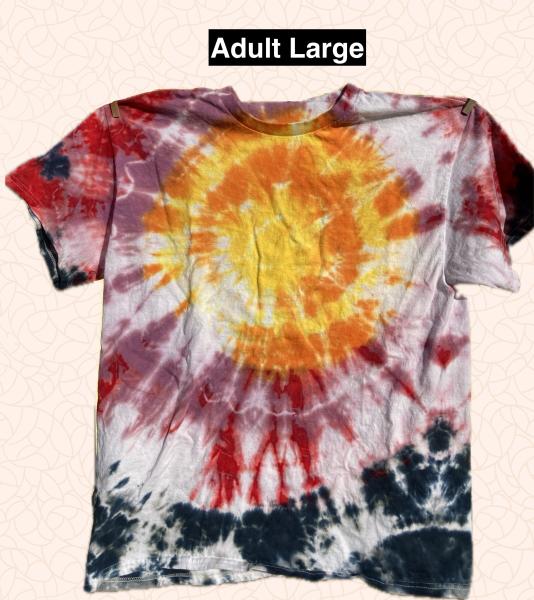 Spiral Central Sun Tie Dye T Shirt Adult Large