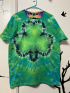 St. Patrick's Day Shamrock with Rainbow Spine Tie Dye T Shirt Hanes Adult XL