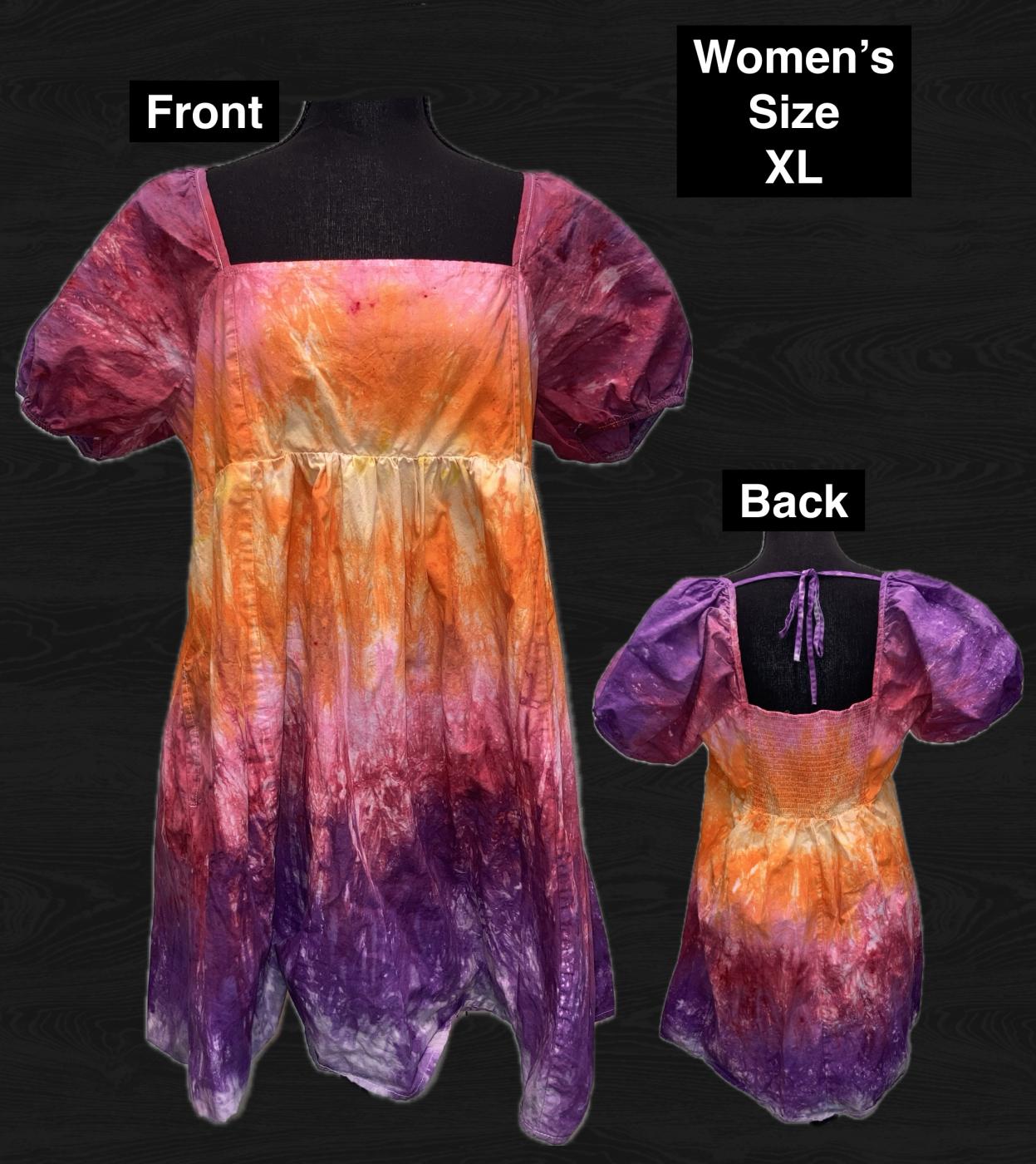 Sunset Serenade - Tie Dyed Sundress with Pockets Women's XL