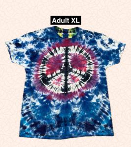 store/p/Black-White-Peace-Sign-with-Magenta-on-Blue-Tie-Dyed-T-Shirt-Adult-XL