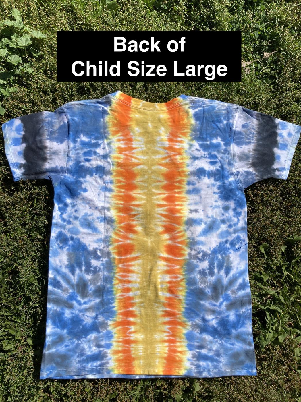 Yellow Heart Child Size Tie Dye T Shirt